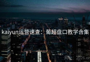 kaiyun运营速查：葡超盘口教学合集