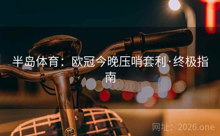 半岛体育：欧冠今晚压哨套利·终极指南