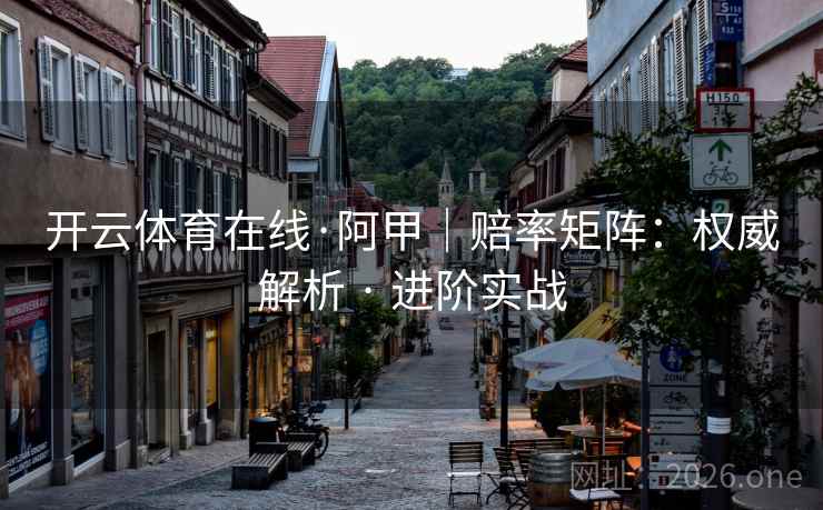 开云体育在线·阿甲｜赔率矩阵：权威解析 · 进阶实战